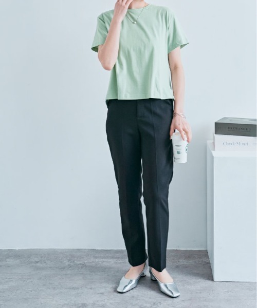 kirakiraShop(キラキラショップ)の「バック レース ドッキング Tシャツ(Tシャツ/カットソー・レディース・ミント/オフホワイト・M/L)」の13枚目の写真