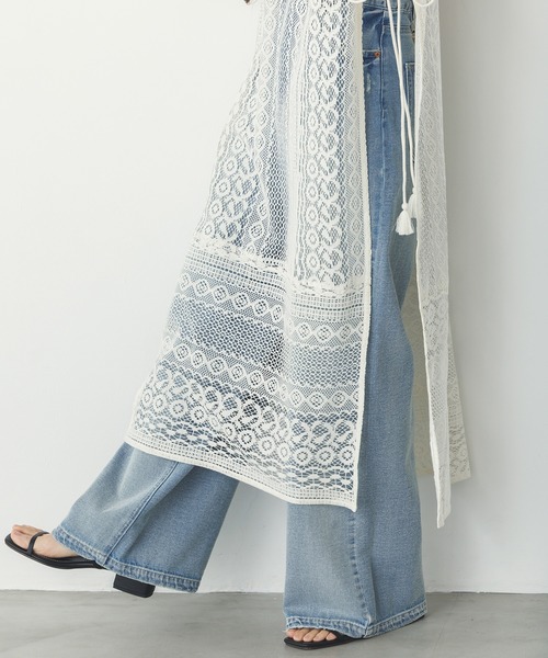 hunch（ハンチ）の「レースレイヤード ノースリーブ ワンピース（ワンピース・レディース・ブラック/オフホワイト・FREE）」の19枚目の写真