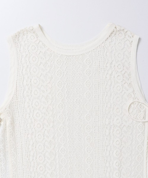 hunch（ハンチ）の「レースレイヤード ノースリーブ ワンピース（ワンピース・レディース・ブラック/オフホワイト・FREE）」の22枚目の写真