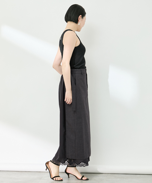 INSCRIRE（アンスクリア）の「INSCRIRE アンクリア Wool Layerd Skirt