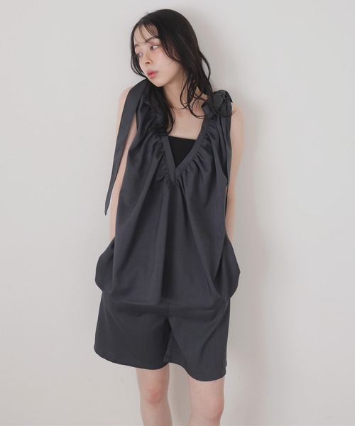 amerge.  2way オフショルダーリボンブラウス samelis-3.jpg
