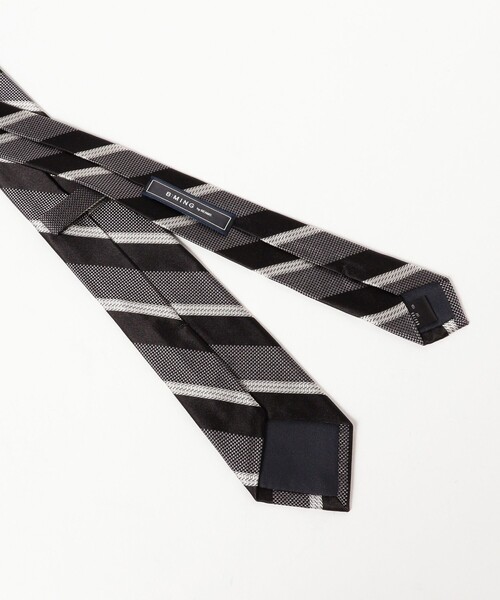 B:MING by BEAMS（ビーミングバイビームス）の「シルク ストライプ ナロー ネクタイ 25FW ①（ネクタイ・メンズ・パープル/ブラウン/ピンク/グリーン/グレー/ブルー/オリーブ/ブルー系その他4・ONE SIZE）」の9枚目の写真