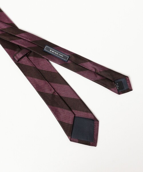 B:MING by BEAMS（ビーミングバイビームス）の「シルク ストライプ ナロー ネクタイ 25FW ①（ネクタイ・メンズ・パープル/ブラウン/ピンク/グリーン/グレー/ブルー/オリーブ/ブルー系その他4・ONE SIZE）」の11枚目の写真