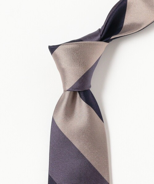 B:MING by BEAMS（ビーミングバイビームス）の「シルク ストライプ ナロー ネクタイ 25FW ①（ネクタイ・メンズ・パープル/ブラウン/ピンク/グリーン/グレー/ブルー/オリーブ/ブルー系その他4・ONE SIZE）」の18枚目の写真