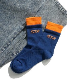 Starting Over（スターティングオーバー）の「Jacquard STR logo W socks/ジャガード  STR ロゴ ダブルソックス（ソックス/靴下）」