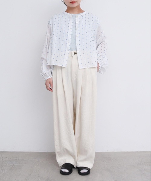 l'atelier du savon(アトリエドサボン)の「●カットドビーはおり ブラウス(シャツ/ブラウス・レディース・ホワイト/イエロー/ブルー・FREE)」の16枚目の写真