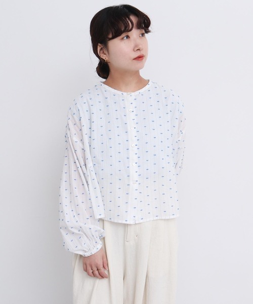 l'atelier du savon(アトリエドサボン)の「●カットドビーはおり ブラウス(シャツ/ブラウス・レディース・ホワイト/イエロー/ブルー・FREE)」の10枚目の写真