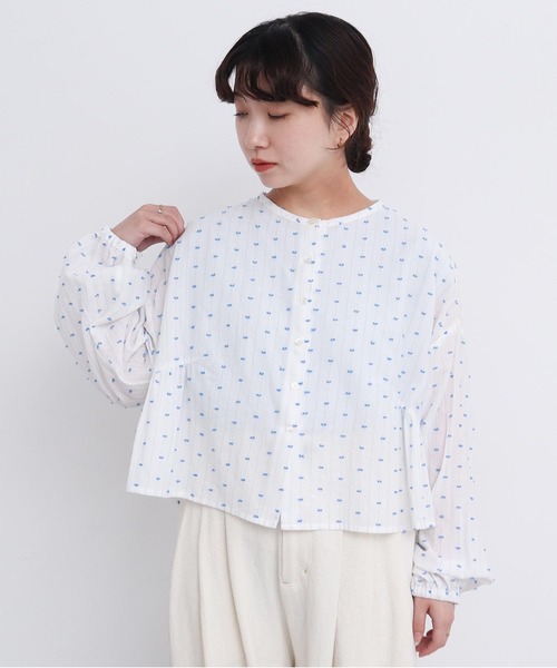 l'atelier du savon(アトリエドサボン)の「●カットドビーはおり ブラウス(シャツ/ブラウス・レディース・ホワイト/イエロー/ブルー・FREE)」の9枚目の写真