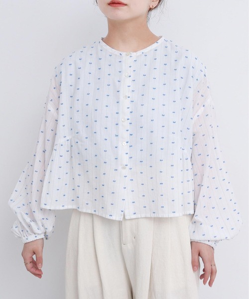 l'atelier du savon(アトリエドサボン)の「●カットドビーはおり ブラウス(シャツ/ブラウス・レディース・ホワイト/イエロー/ブルー・FREE)」の6枚目の写真