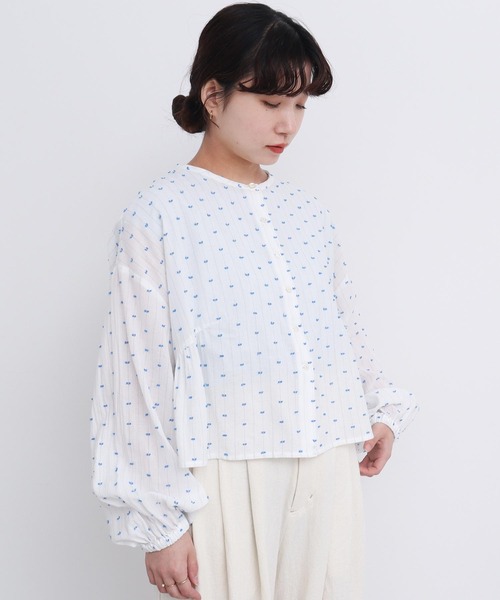 カットドビーはおり ブラウス（シャツ/ブラウス）｜l'atelier du