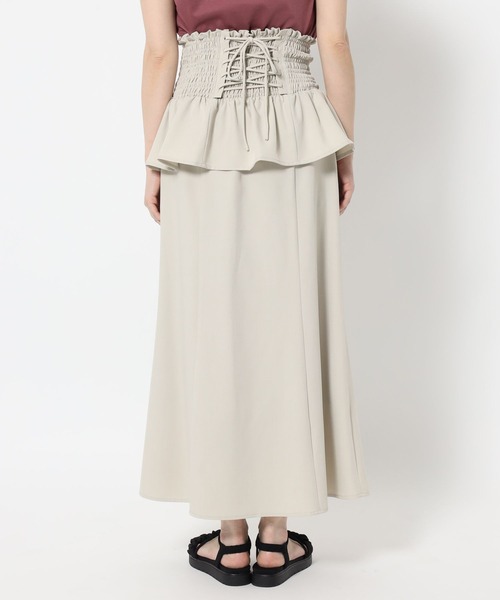 mysty woman（ミスティウーマン）の「レースアップコルセットsetスカート 497403（スカート・レディース・アイボリー/ブラック/カーキ・FREE）」の12枚目の写真
