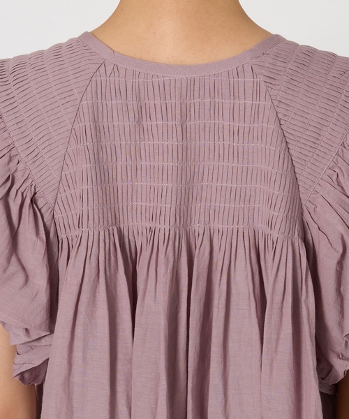 【タイムセール実施】【今期】BABYLONE フレンチスリーブタックプルオーバー BABYLONE tシャツ フレンチスリーブタックプルオーバー