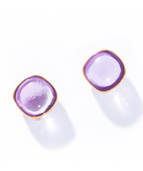 les bonbon(ルボンボン)の「【les bon bon】aura square pierce/オーラ スクエア ピアス BOB548(ピアス(両耳用)・レディース・グリーン/イエロー/パープル・FREE)」の3枚目の写真
