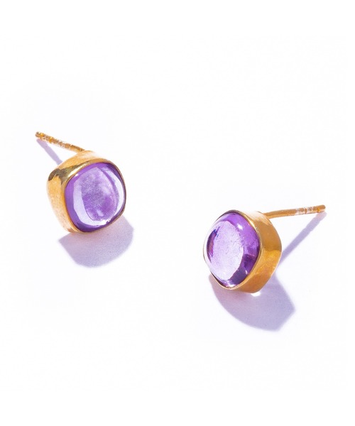 les bonbon(ルボンボン)の「【les bon bon】aura square pierce/オーラ スクエア ピアス BOB548(ピアス(両耳用)・レディース・グリーン/イエロー/パープル・FREE)」の4枚目の写真