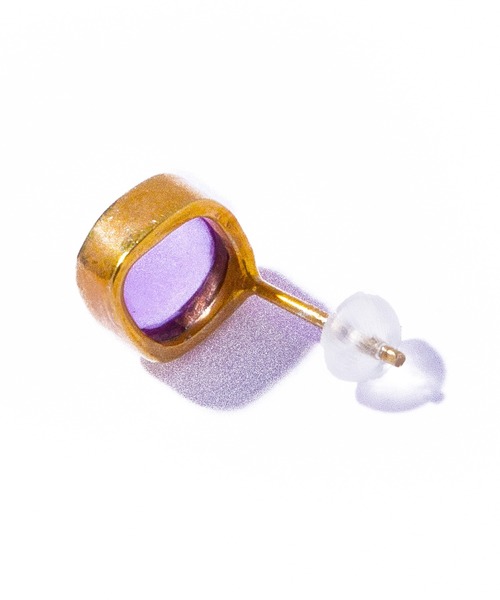les bonbon(ルボンボン)の「【les bon bon】aura square pierce/オーラ スクエア ピアス BOB548(ピアス(両耳用)・レディース・グリーン/イエロー/パープル・FREE)」の5枚目の写真