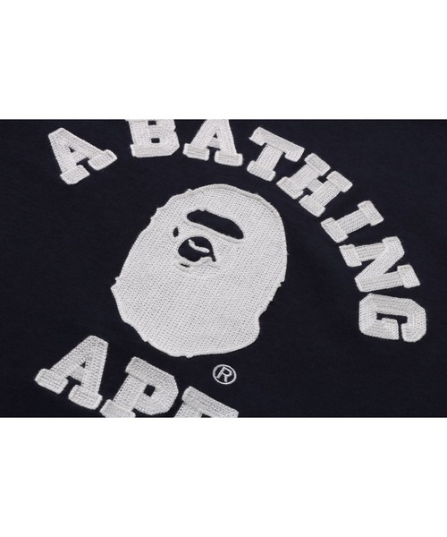 A BATHING APE(アベイシングエイプ)の「EMBROIDERY COLLEGE TEE DRESS(ワンピース・レディース・ネイビー/ベージュ・SMALL/MEDIUM)」の6枚目の写真