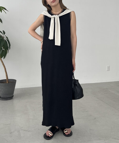 CAPRICIEUX LE'MAGE(カプリシューレマージュ)の「【低身長・高身長サイズあり】チョーカーSETチュールトリムワンピース(ワンピース・レディース・ブラック/ブラウン/ベージュ・FREE/PS/TM)」の11枚目の写真