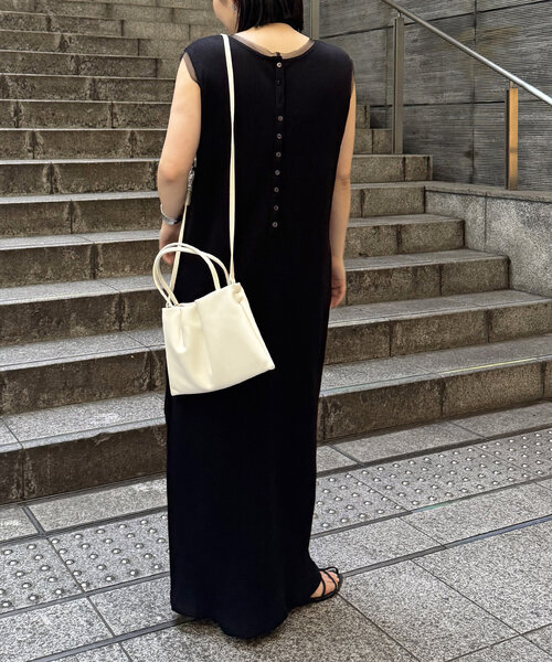 CAPRICIEUX LE'MAGE(カプリシューレマージュ)の「【低身長・高身長サイズあり】チョーカーSETチュールトリムワンピース(ワンピース・レディース・ブラック/ブラウン/ベージュ・FREE/PS/TM)」の18枚目の写真