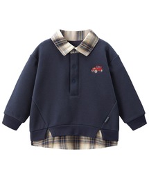 combimini（コンビミニ）の「カノコ裏起毛襟付きBIGトレーナー（スウェット）」