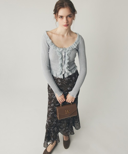 ME COUTURE（ミークチュール）の「ブーケドゥボヌールスカート（スカート・レディース・ベージュ/ブラウン/ピンク・0/1）」の2枚目の写真