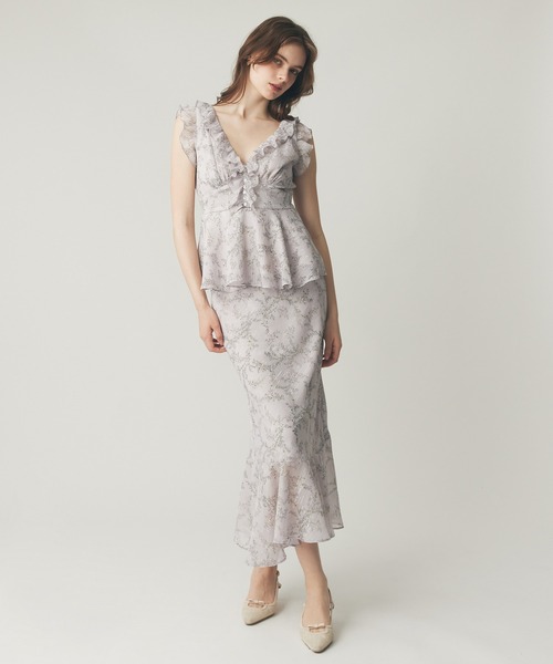 ME COUTURE（ミークチュール）の「ブーケドゥボヌールスカート（スカート・レディース・ベージュ/ブラウン/ピンク・0/1）」の3枚目の写真