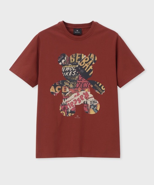 Collaged Bear” Tシャツ【252551 011R】（Tシャツ/カットソー