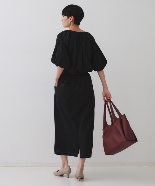 OPAQUE.CLIP（オペークドットクリップ）の「イージーナロースカート/セットアップ対応【UVケア/接触冷感/洗濯機洗い可】（スカート・レディース・チャコールグレー/ブラック/ブルー系その他・40/38/42）」の10枚目の写真