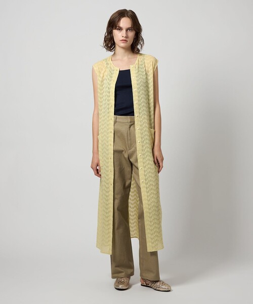 Steven Alan（スティーブンアラン）の「＜Steven Alan＞シフォン ジャガード ワンピース（ワンピース・レディース・イエロー/ダークブラウン・FREE）」の6枚目の写真