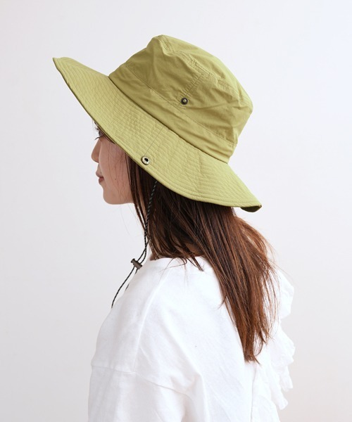 polcadot（ポルカドット）の「【かぶれる日傘】ナイロンシェード付きサファリハット（ハット・レディース・ブラック/グレイッシュベージュ/カーキ・FREE）」の11枚目の写真