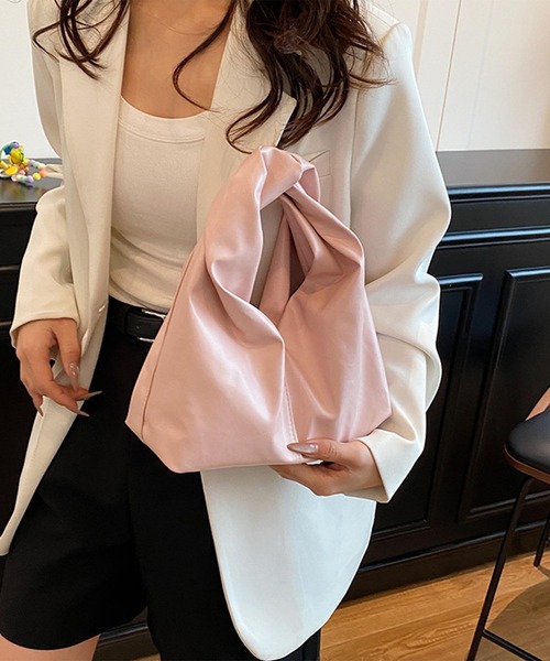 aimoha(アイモハ)の「【B.A.G.】ギャザー風デザインハンドバッグ(トートバッグ・レディース・ピンク/ブラウン/ホワイト/ブラック・FREE)」の9枚目の写真