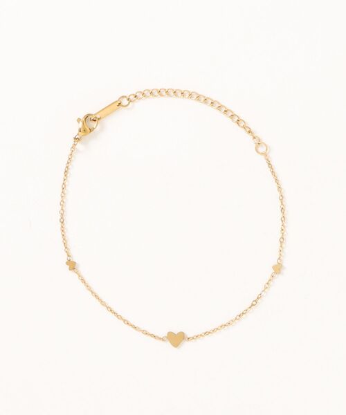 TONE SELECT GOODS(トーンセレクトグッズ)の「【float】ハート モチーフ ゴールド ブレスレット(ブレスレット・レディース・ゴールド・FREE)」の2枚目の写真