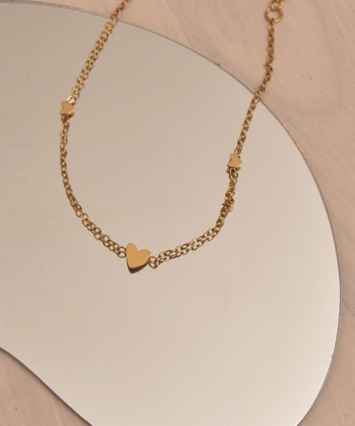 TONE SELECT GOODS(トーンセレクトグッズ)の「【float】ハート モチーフ ゴールド ブレスレット(ブレスレット・レディース・ゴールド・FREE)」の4枚目の写真