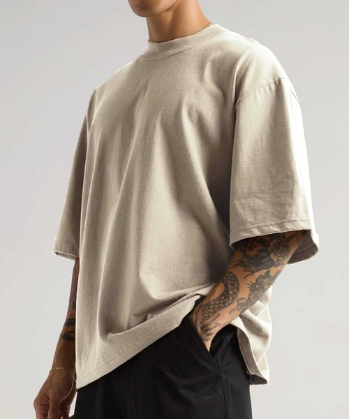 SHAKA WeAR（シャカウェア）の「【SHAKA WEAR】7.5oz MAX HEAVYWEIGHT OVERSIZED TEE 7.5オンスヘビーウェイト オーバーサイズ 半袖 無地Tシャツ  SHAKA2521 UNTR（Tシャツ/カットソー・メンズ・チャコールグレー/ライトブラウン/オフホワイト/ブラック/ホワイト・L/M/S/XL）」の8枚目の写真