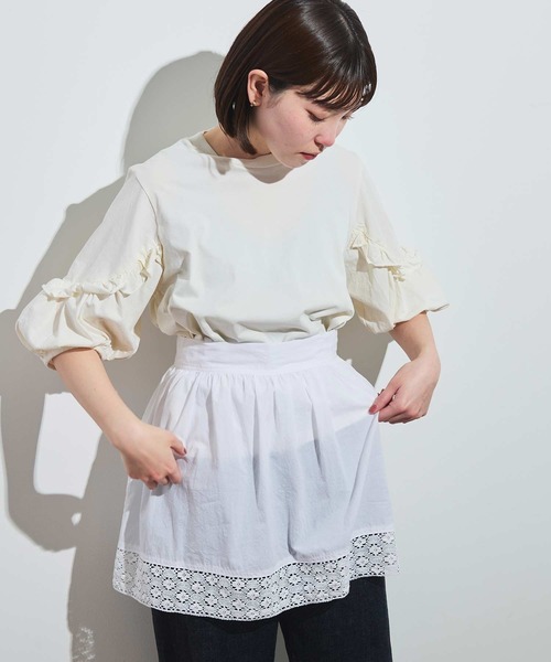 fig Ｌondon（フィグロンドン）の「Betty apron（スカート・レディース・ホワイト/ブラック・FREE）」の15枚目の写真