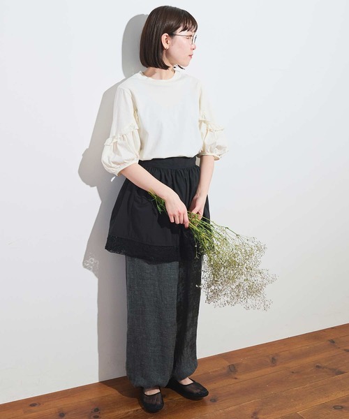 fig Ｌondon（フィグロンドン）の「Betty apron（スカート・レディース・ホワイト/ブラック・FREE）」の11枚目の写真