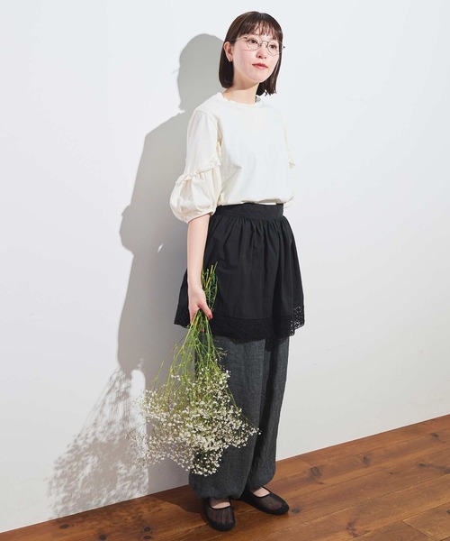 fig Ｌondon（フィグロンドン）の「Betty apron（スカート・レディース・ホワイト/ブラック・FREE）」の12枚目の写真