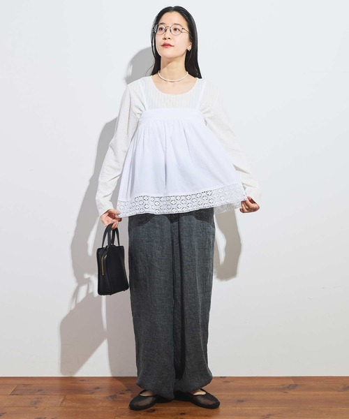 fig Ｌondon（フィグロンドン）の「Betty apron（スカート・レディース・ホワイト/ブラック・FREE）」の22枚目の写真