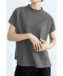 トップス レディース 半袖 夏 春 綿100％ 春夏 Uネック 白 黒 快適 シンプル 無地 涼しい 五分袖 女性 カジュアル ラグランスリーブ フレンチスリーブ ブラック コーヒー ピンク ホワイト