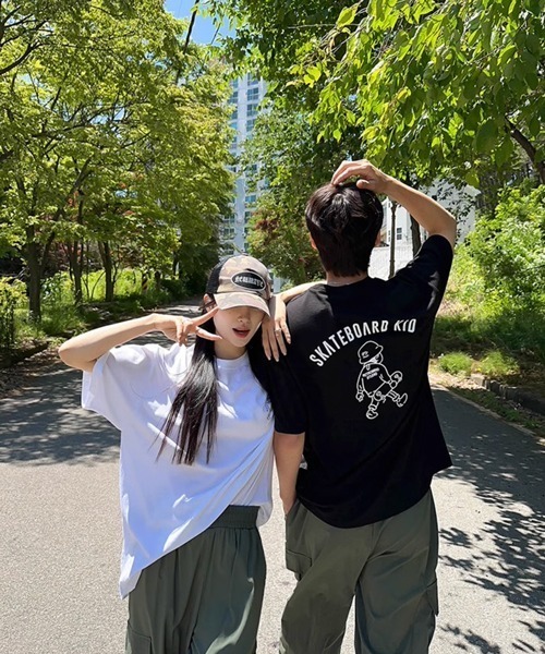 NOWLE(ノウル)の「【NOWLE】ゆるかわ スケートボード KID プリント 半袖 Tシャツ(Tシャツ/カットソー・メンズ・ブラック/ホワイト・X-LARGE/LARGE/MEDIUM)」の21枚目の写真