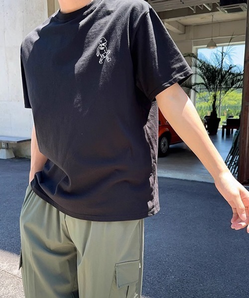 NOWLE(ノウル)の「【NOWLE】ゆるかわ スケートボード KID プリント 半袖 Tシャツ(Tシャツ/カットソー・メンズ・ブラック/ホワイト・X-LARGE/LARGE/MEDIUM)」の15枚目の写真