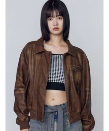 エモダ EMODA フェイクレザーショートダウン（ブラウン） エモダ EMODA フェイクレザーショートダウン （ブラウン） -靴