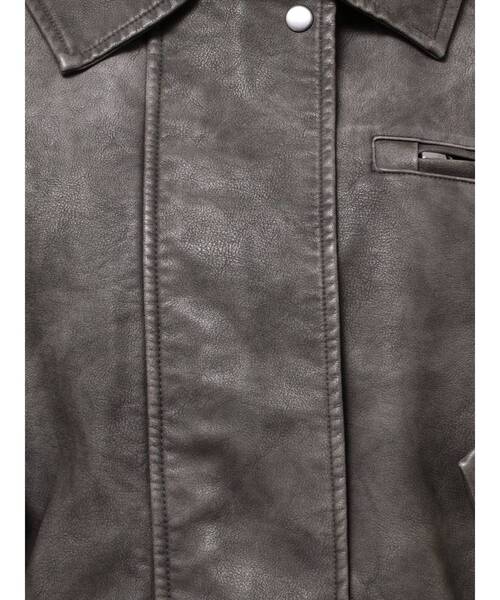 EMODA(エモダ)の「ヴィンテージフェイクレザーブルゾン(ブルゾン・レディース・グレー/ブラック/ブラウン・MEDIUM/SMALL)」の19枚目の写真