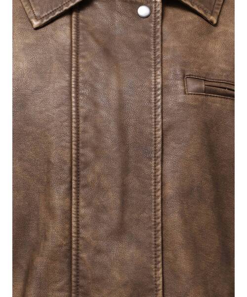 EMODA(エモダ)の「ヴィンテージフェイクレザーブルゾン(ブルゾン・レディース・グレー/ブラック/ブラウン・MEDIUM/SMALL)」の20枚目の写真