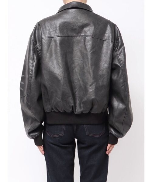 セール】ヴィンテージフェイクレザーブルゾン（ブルゾン）｜EMODA