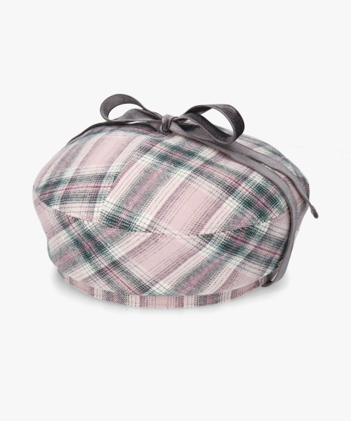 kaorinomori（カオリノモリ）の「kaorinomori ルモアベレー ナピ / カオリノモリ（ハンチング/ベレー帽・レディース・ブラック/ピンク/ホワイト・M/57.5cm）」の21枚目の写真