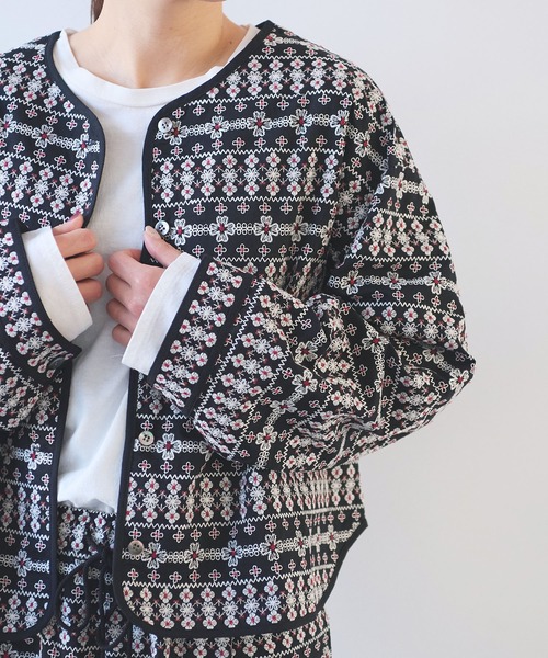 yuni 総刺繍 haori 2way ブラウス 総刺繍haori 2way ブラウス（シャツ/ブラウス）｜yuni（ユニ