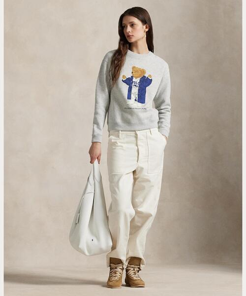 POLO RALPH LAUREN(ポロ ラルフ ローレン)の「Polo ベア フリース クルーネック(スウェット・レディース・グレー系・XS/XL/L/M/S)」の3枚目の写真