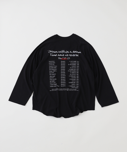 DAIRIKU / Tシャツ/L/コットン/ブラック/20AW-C6/ダイリク DAIRIKU / ダイリク 'THE BAT' Tour Raglan Tee（Tシャツ/カットソー