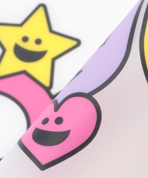 X-girl Stages（エックスガールステージス）の「ロゴ＆キャラクターお食事スタイ（スタイ/よだれかけ・キッズ・ラベンダー・F）」の3枚目の写真