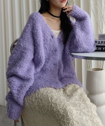 YENNA | 【ボリュームシャギー2WAYカーディガン/プルオーバー】前後2WAY(カーディガン/ボレロ)